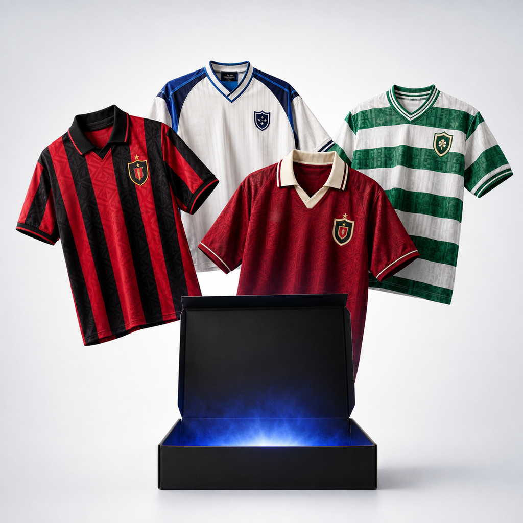 Collection of various sports jerseys from different brands and teams.